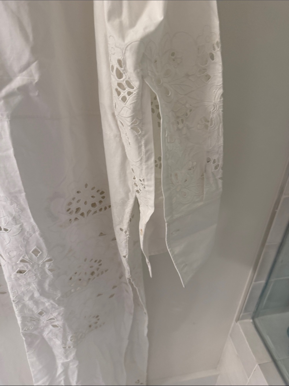 NWT Nili Lotan Louanne white embroidered long poplin dress $850 size L $670 off - Picture 10 of 10